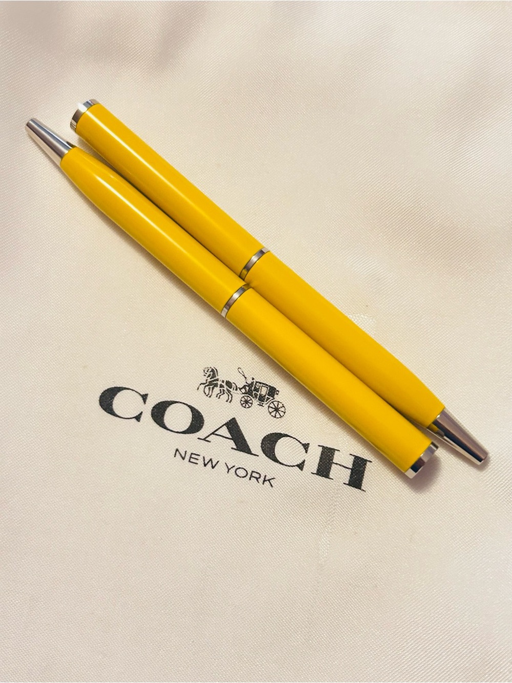 Coach Mini Yellow and Silver Tone Pens/ Keychain/ Bag Charm (PRICE IS FOR ONE) - Picture 4 of 6
